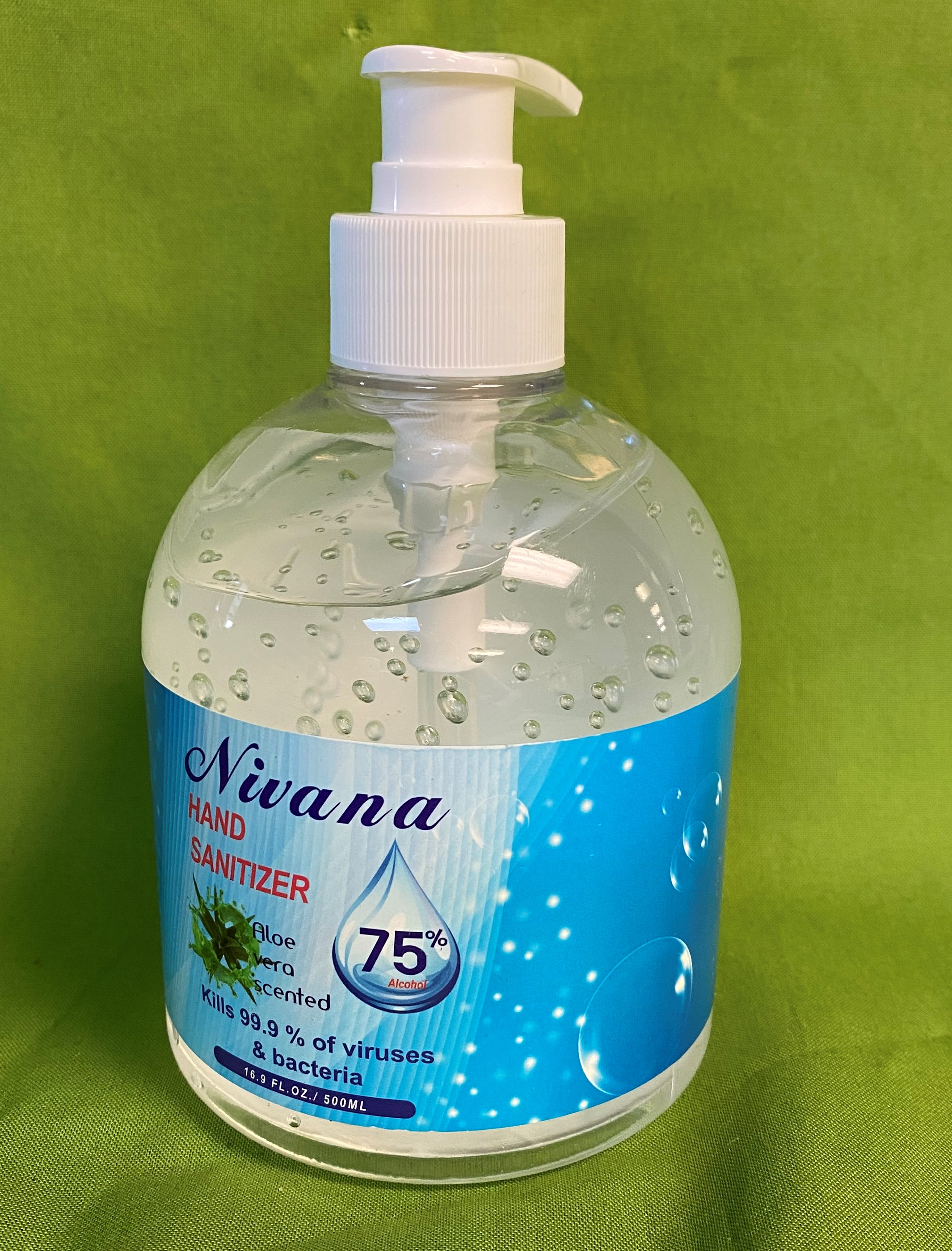 500ML Bottle of Hand Sanitizer With Pump Gel Style (FDA Certified 75% Alcohol) 16.907 Ounces